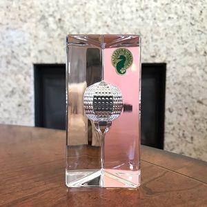 Waterford Crystal Golf Ball & Tee Paperweight